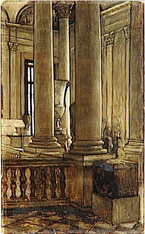 Vue du palier de l'escalier nord de la colonnade au Louvre, image 4/4