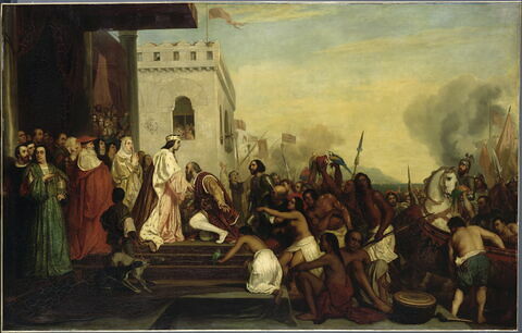 Réception de Christophe Colomb par la cour d'Espagne à Barcelone (1493)