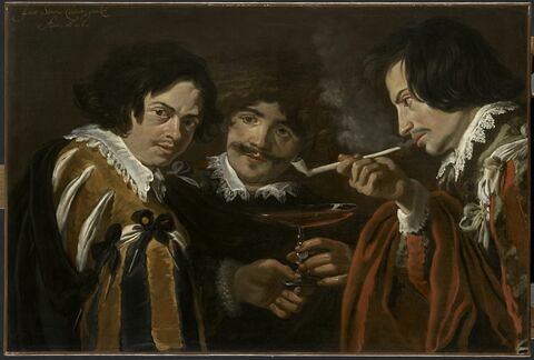 Portraits de trois artistes en buveurs et fumeur (Simon de Vos, Jan Cossiers, Johann Geerlof)