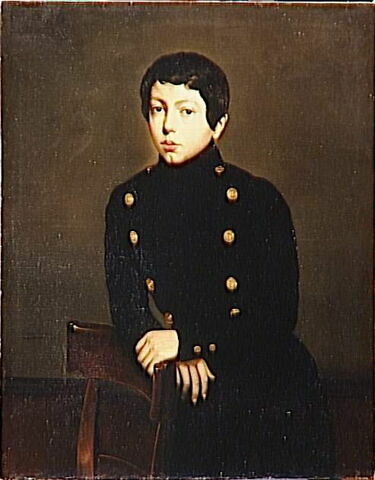 Ernest Chassériau (1823-1870), frère de l'artiste, alors élève de l'Ecole navale de Brest, plus tard chef de bataillon d'infanterie de marine, tué au combat de Bazeilles-sous-Sedan.