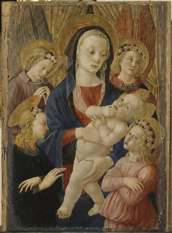 La Vierge et l'Enfant entourés de quatre anges, image 4/4