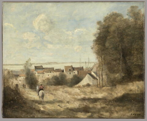 Entrée de village, dit aussi Village au bord de la mer., image 1/3