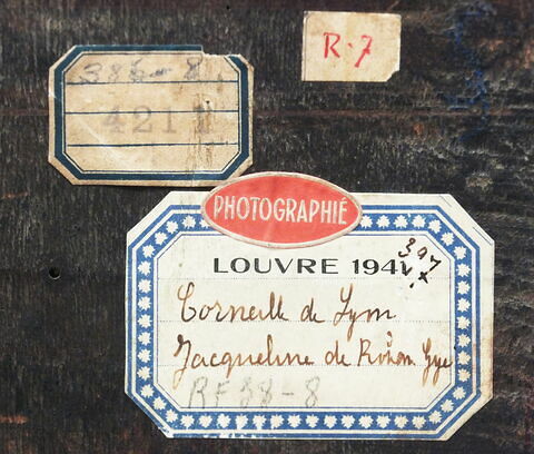 dos, verso, revers, arrière ; détail étiquette © 2018 Musée du Louvre / Peintures