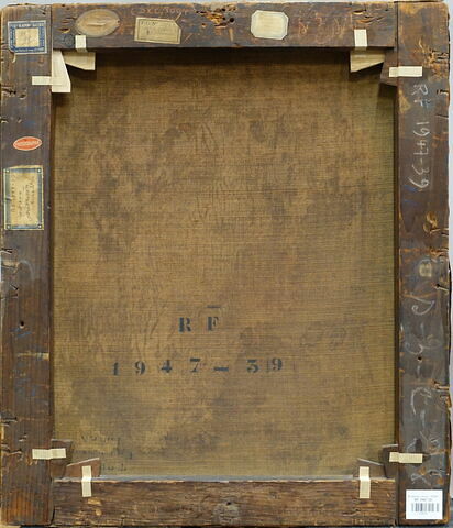 dos, verso, revers, arrière ; vue d'ensemble ; vue sans cadre © 2023 Musée du Louvre / Peintures
