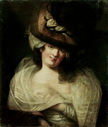 "Love in her eyes sits playing" ("L'Amour se joue dans ses yeux"), portrait dit de Mrs Dorothea Jordan (1762-1816), actrice