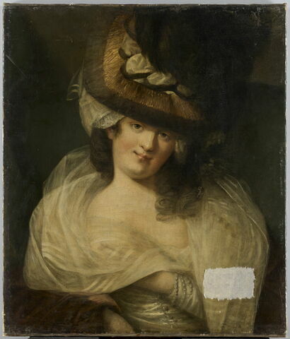 "Love in her eyes sits playing" ("L'Amour se joue dans ses yeux"), portrait dit de Mrs Dorothea Jordan (1762-1816), actrice