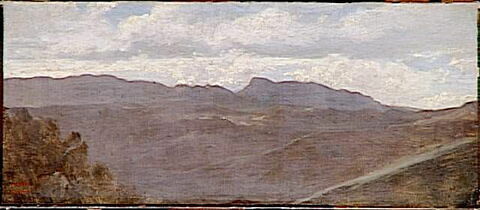 Panorama de la campagne romaine. Les monts Prenestini vus d'Olevano., image 3/3