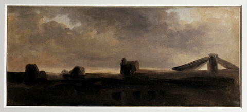 Ciel et toits, dit aussi Ruines dans une plaine au crépuscule, image 3/3