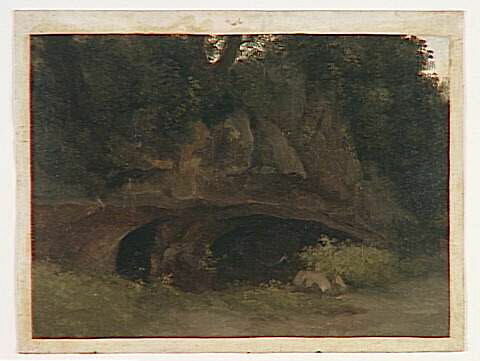 Rochers dans un sous-bois, dit aussi:Grotte dans une forêt, image 4/4