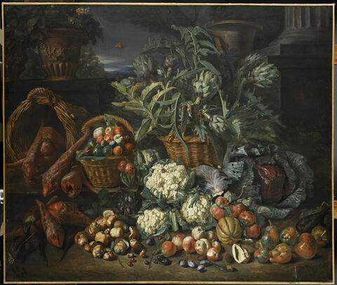 Nature morte : légumes et fruits