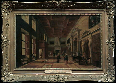 Vue intérieure d'une grande salle de palais avec joueurs de billard, 1620, image 8/8