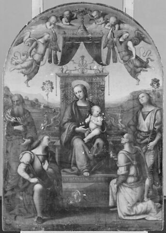 La Vierge et l'Enfant entourés des quatre saints couronnés, image 4/4
