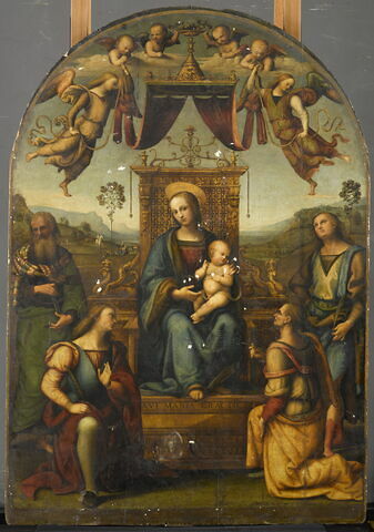 La Vierge et l'Enfant entourés des quatre saints couronnés, image 2/4