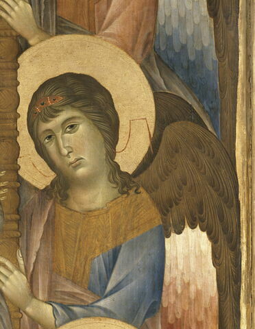 La Vierge et l'Enfant en majesté entourés de six anges (Maestà), image 8/11