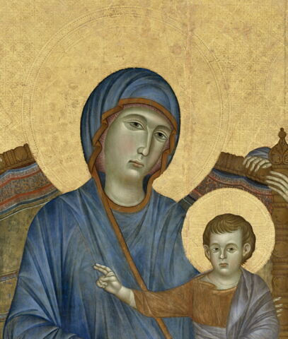 La Vierge et l'Enfant en majesté entourés de six anges (Maestà), image 4/33