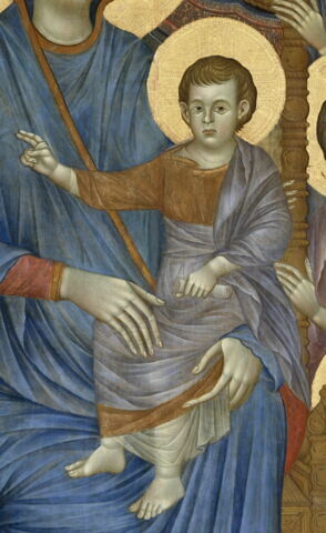 La Vierge et l'Enfant en majesté entourés de six anges (Maestà), image 19/33