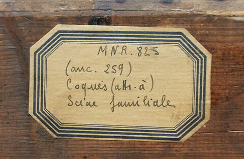 dos, verso, revers, arrière ; détail étiquette © 2017 Musée du Louvre / Peintures