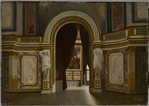 Etude pour la porte de la salle des États donnant sur la Grande Galerie, au Louvre