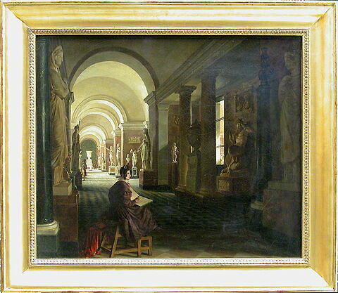 Vue des salles des antiques, prise de la salle de Pan, au Musée du Louvre, image 2/2