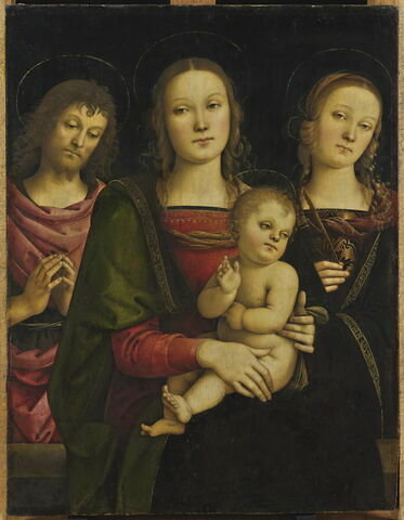 La Vierge et l'Enfant entourés de saint Jean Baptiste et de sainte Catherine d'Alexandrie
