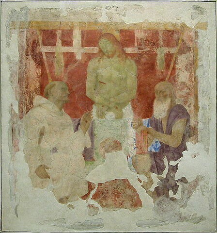 Le Christ mort entouré des instruments de la passion, avec deux saints agenouillés (saint Jérôme et saint François?), image 2/3
