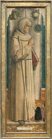 Saint Jacques de la Marche (1393-1476) avec deux donateurs agenouillés, dit parfois à tort Saint Bernardin de Sienne, image 2/5