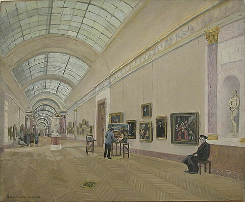 Vue de la Grande Galerie au Musée du Louvre, image 2/3