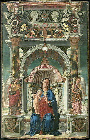 La Vierge et l'Enfant entre deux anges musiciens, image 3/4