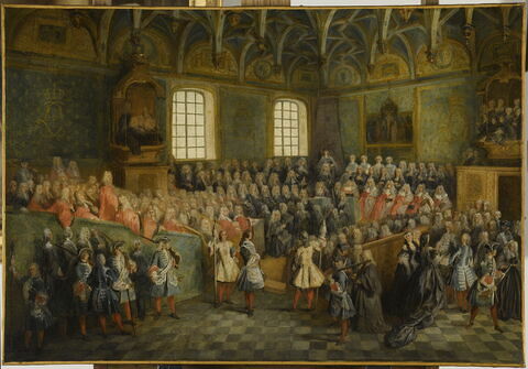 Le lit de Justice tenu au Parlement à la majorité de Louis XV (22 février 1723)