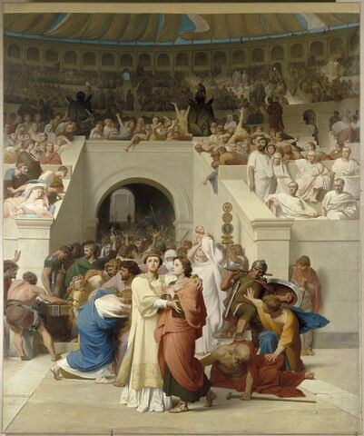 Martyrs chrétiens entrant à l'amphithéâtre