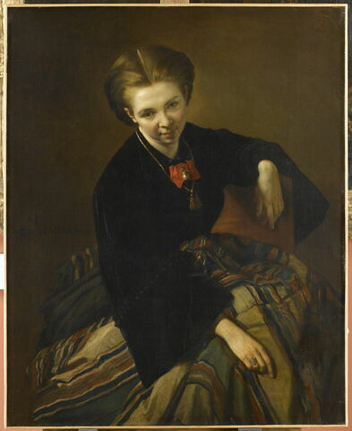 Adélaïde Boulanger, née Lemoinier-Delafosse (1829-après 1900), femme de l'artiste, plus tard Mme Vallée.