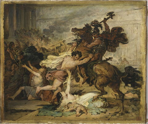 La destruction de Jérusalem par les Romains. Esquisse., image 1/3