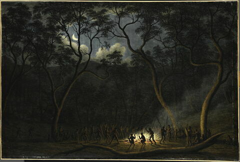 Danse d’Indigènes de la Terre Van-Diemen (Tasmanie, Australie), au clair de la lune, 1840