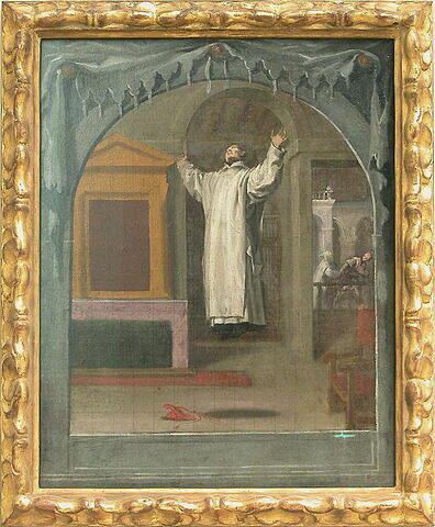 Saint Bernard de Clairvaux (1090 -1153) rend visite au révérend père général Guigues 1er (1083-1136) à la Grande Chartreuse, image 2/2