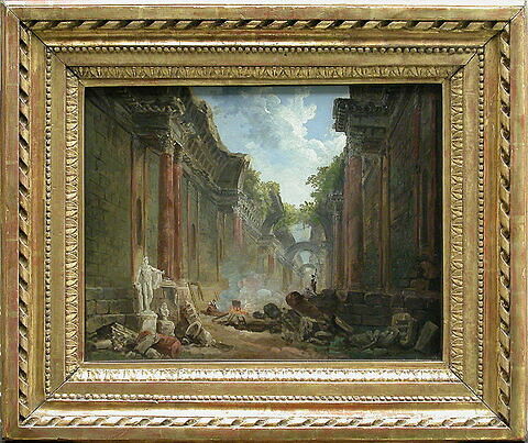 Vue imaginaire de la Grande Galerie du Louvre en ruines, image 2/3