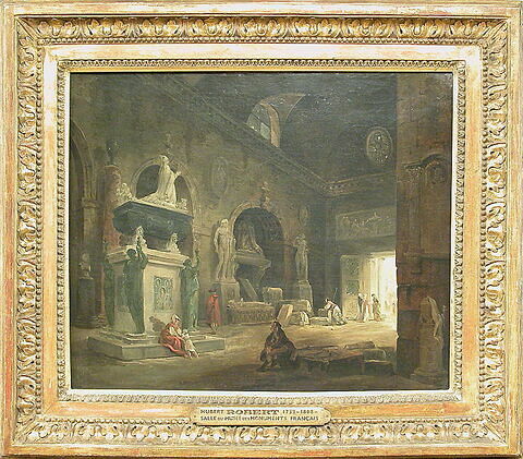 Vue d'une salle du Musée des Monuments Français, dans la chapelle de l'ancien couvent des Petits-Augustins, à Paris, après 1798, image 2/3