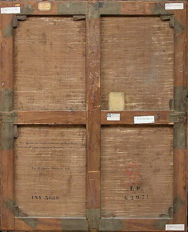 dos, verso, revers, arrière ; vue d'ensemble ; vue sans cadre © 2005 Musée du Louvre / Angèle Dequier