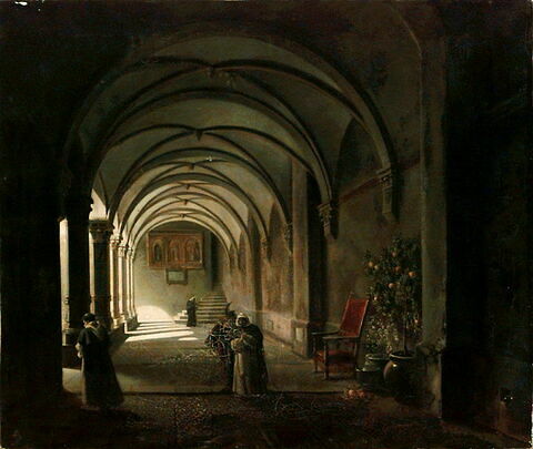 Vue intérieure du cloître de Santa Maria Novella à Florence, image 5/5