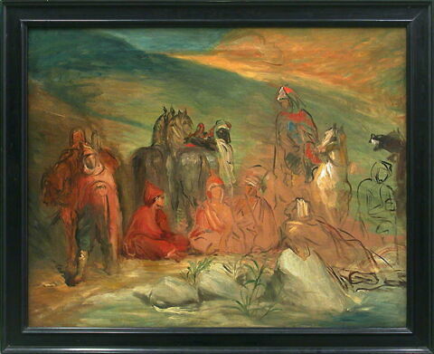 Halte de spahis auprès d'une source. Esquisse., image 2/3
