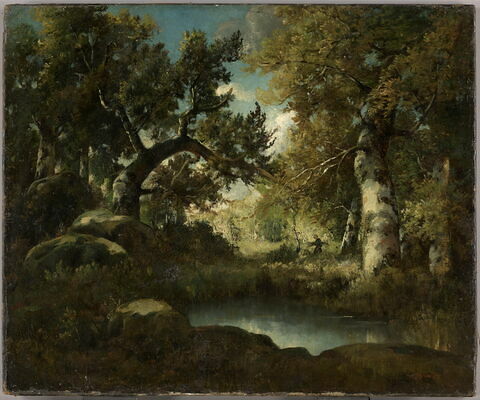 Mare à l'orée d'une forêt, dit aussi Forêt de Fontainebleau