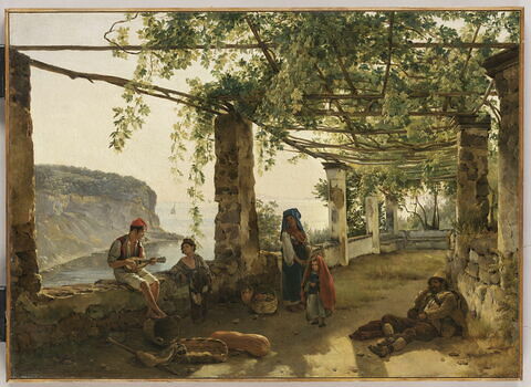 Terrasse à Sorrente, dans le golfe de Naples, 1826