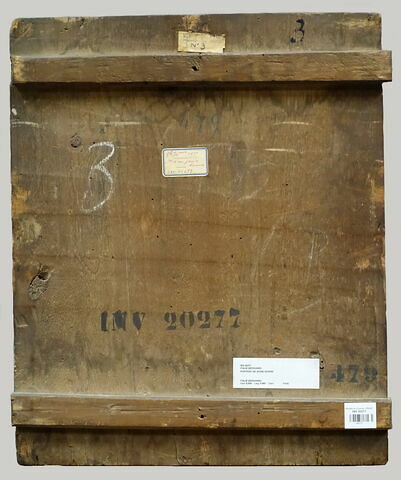 dos, verso, revers, arrière ; vue d'ensemble ; vue sans cadre © 2023 Musée du Louvre / Peintures