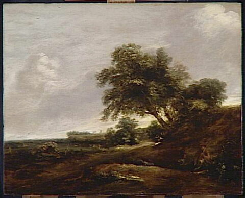 Paysage avec deux paysans au pied d'un arbre, image 2/3