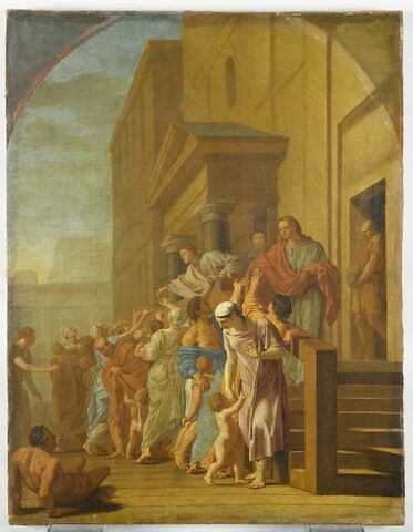 Saint Bruno et ses compagnons distribuent leurs biens aux pauvres