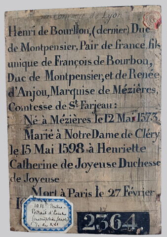 Portrait présumé de Louis de Bourbon, duc de Montpensier (1513-1582), dit autrefois: Henry de Bourbon, duc de Montpensier., image 3/5