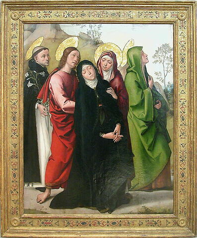 La Vierge de douleur, saint Jean, deux saintes femmes et saint Dominique de Guzmán, image 2/2