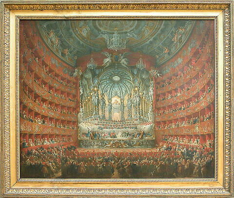 Fête musicale donnée par le cardinal de La Rochefoucauld au théâtre Argentina à Rome, le 15 juillet 1747, à l'occasion du mariage du Dauphin, fils de Louis XV, avec Marie-Josèphe de Saxe, image 2/10