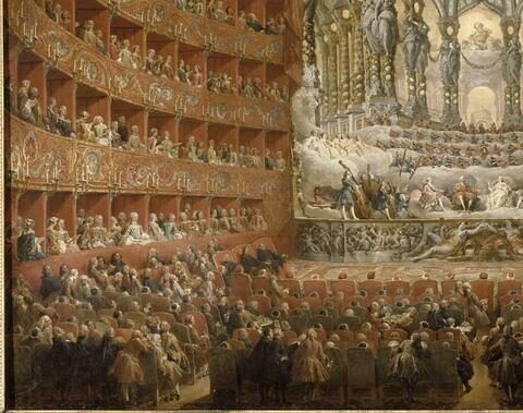 Fête musicale donnée par le cardinal de La Rochefoucauld au théâtre Argentina à Rome, le 15 juillet 1747, à l'occasion du mariage du Dauphin, fils de Louis XV, avec Marie-Josèphe de Saxe, image 5/10
