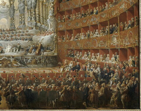 Fête musicale donnée par le cardinal de La Rochefoucauld au théâtre Argentina à Rome, le 15 juillet 1747, à l'occasion du mariage du Dauphin, fils de Louis XV, avec Marie-Josèphe de Saxe, image 6/10