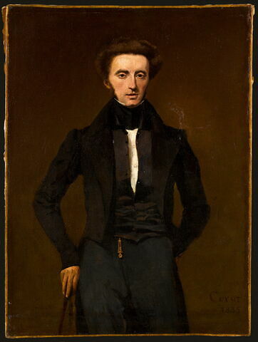 Portrait d'homme, peut-être Ferdinand Osmond (1806-?), ami de l'artiste,ou le peintre Jean-Auguste Franquelin (1798-1839), peintre.